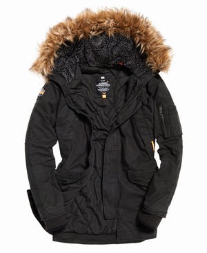 Superdry Rookie Heavy Weather Parka Férfi Kabát Fekete | SEOAX3210